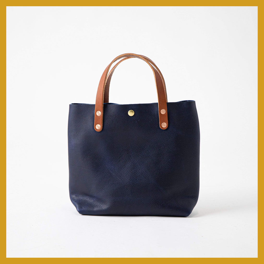 Scratch-and-Dent Navy Kodiak Mini Tote- navy blue small tote bags handmade in America