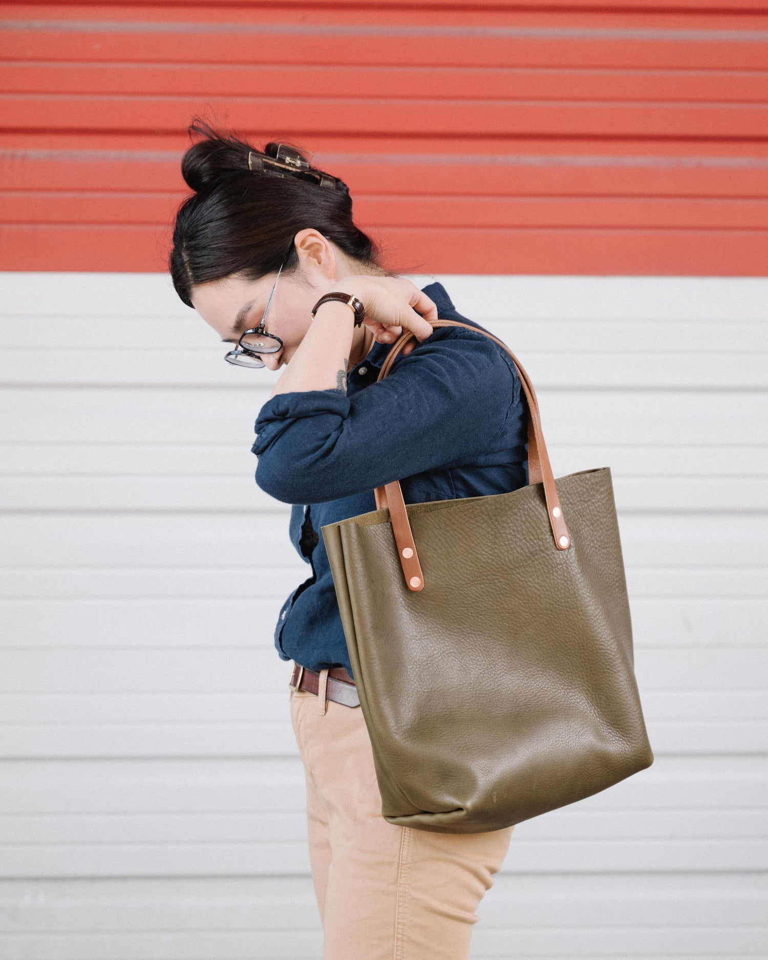 Scratch-and-Dent Olive Cypress Tote