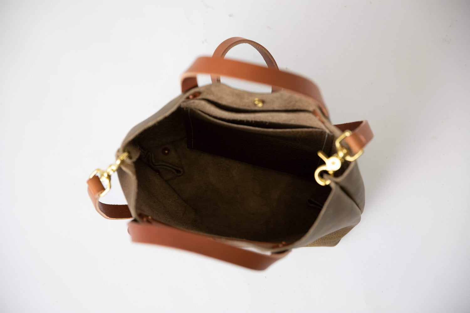 Scratch-and-Dent Olive Kodiak Mini Tote- olive green small tote bags handmade in America