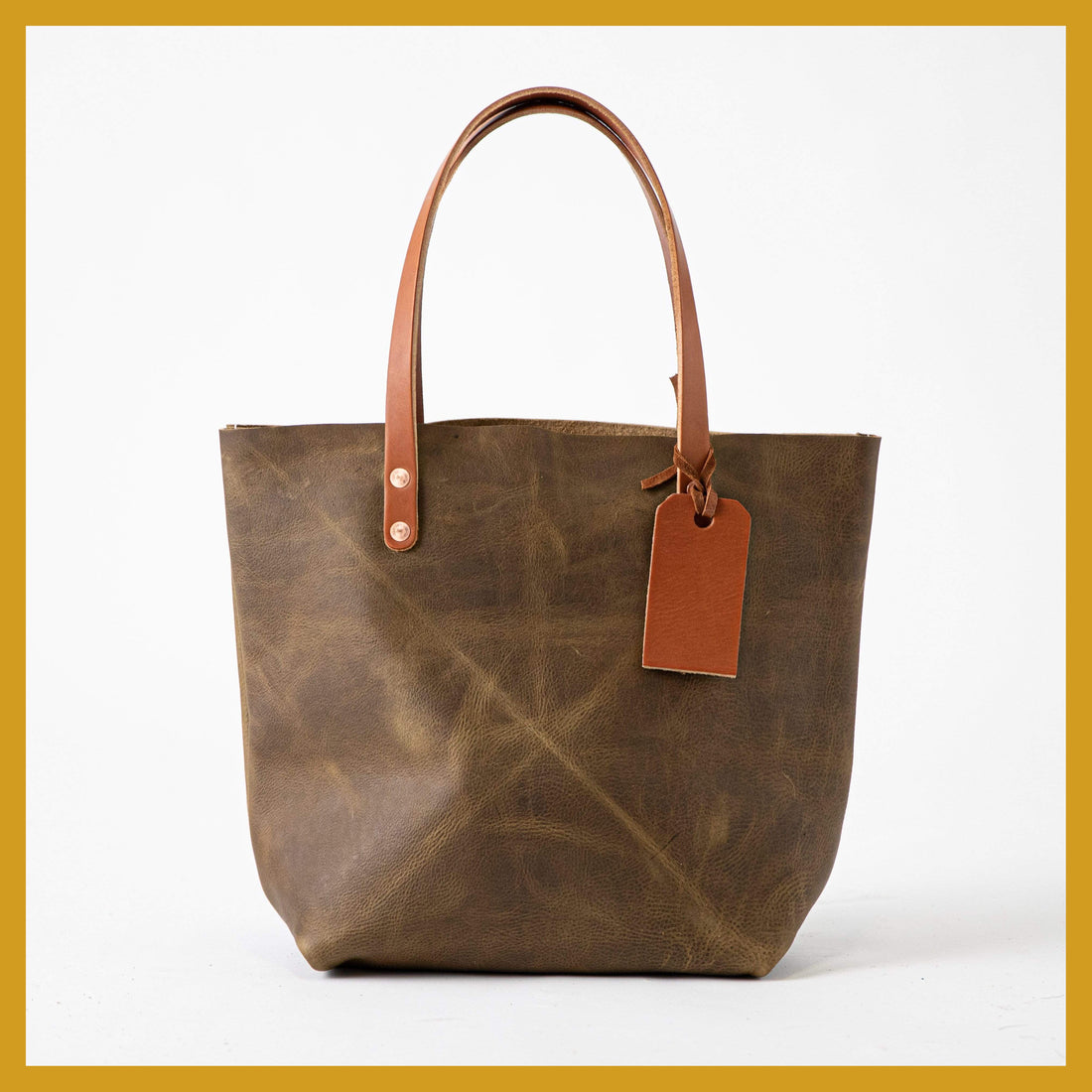 Scratch-and-Dent Olive Kodiak Tote- olive green purse handmade in America