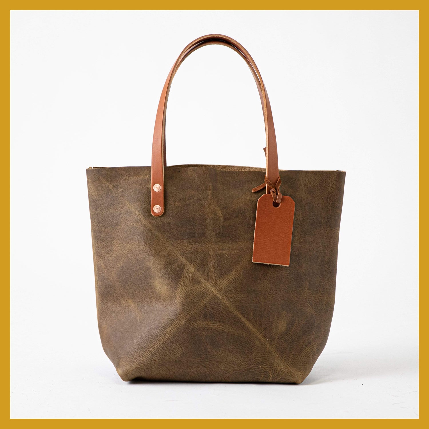 Scratch-and-Dent Olive Kodiak Tote- olive green purse handmade in America
