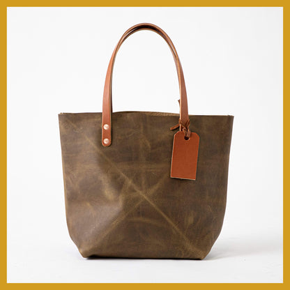 Scratch-and-Dent Olive Kodiak Tote- olive green purse handmade in America