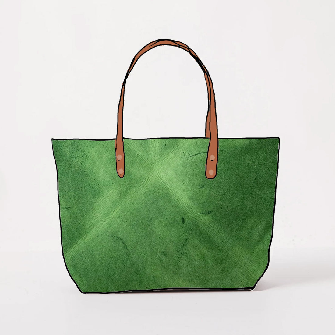 Scratch-and-Dent Palm Green East West Tote