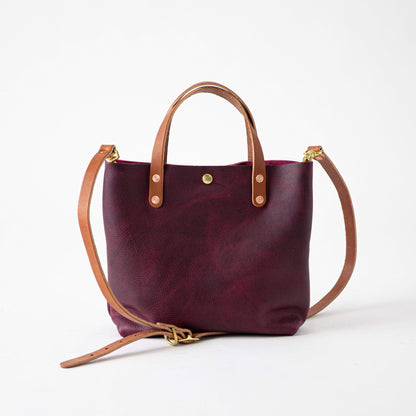 Scratch-and-Dent Purple Kodiak Mini Tote- purple small tote bags handmade in America