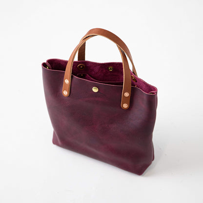 Scratch-and-Dent Purple Kodiak Mini Tote- purple small tote bags handmade in America
