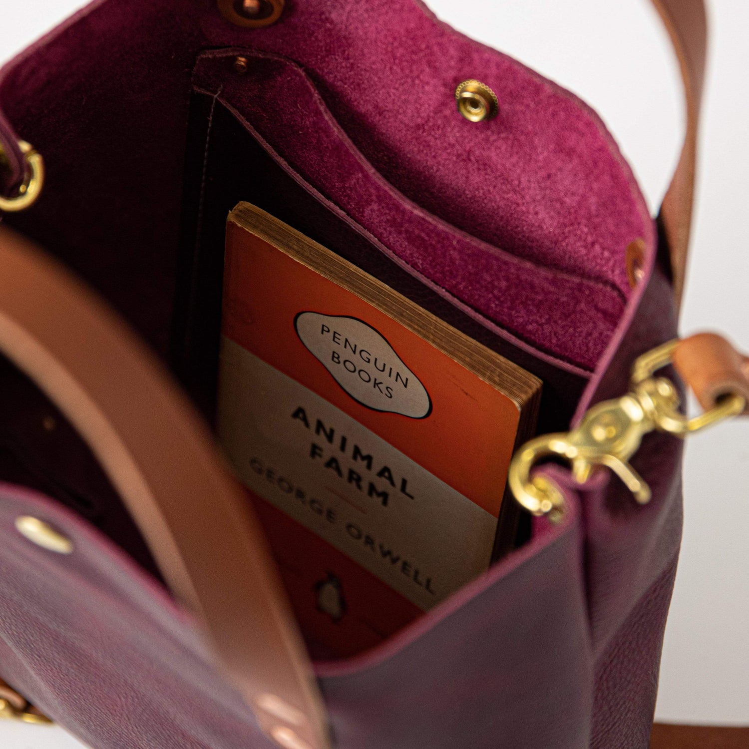 Scratch-and-Dent Purple Kodiak Mini Tote- purple small tote bags handmade in America