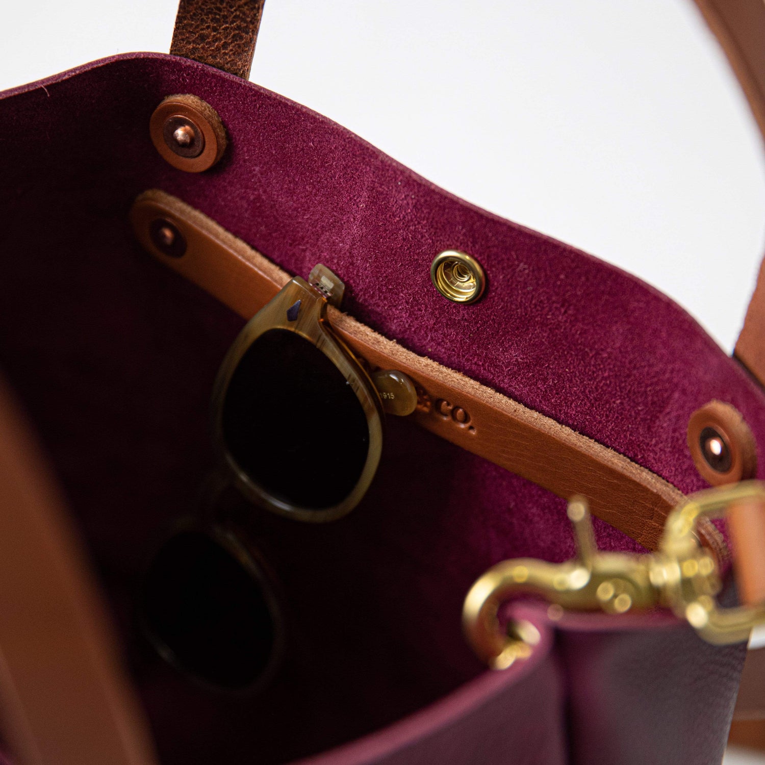 Scratch-and-Dent Purple Kodiak Mini Tote- purple small tote bags handmade in America