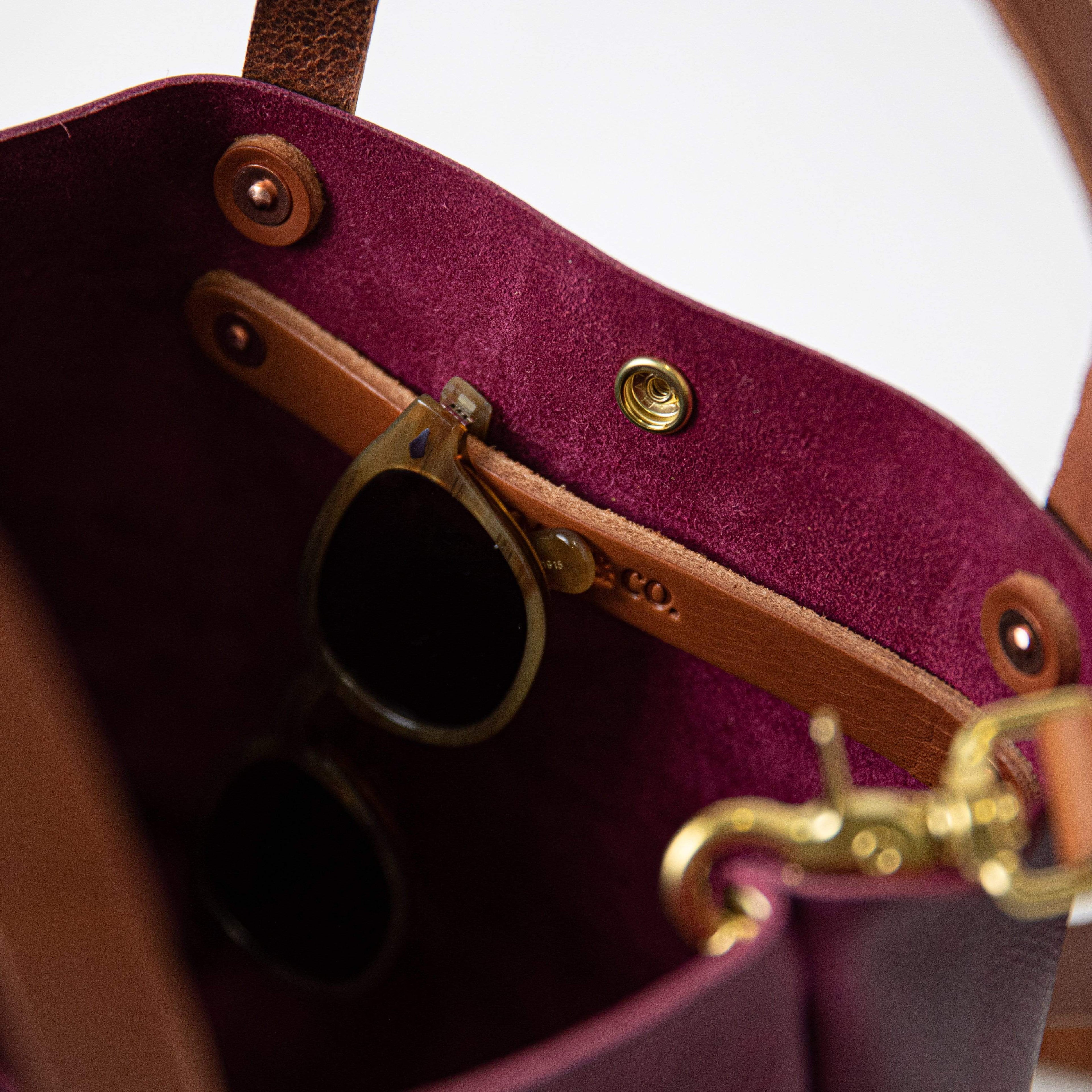 Scratch-and-Dent Purple Kodiak Mini Tote- purple small tote bags handmade in America