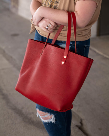 Scratch-and-Dent Red Cypress East West Tote