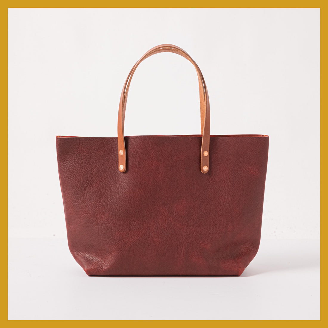 Scratch-and-Dent Red Kodiak East West Tote- red tote bag handmade in America