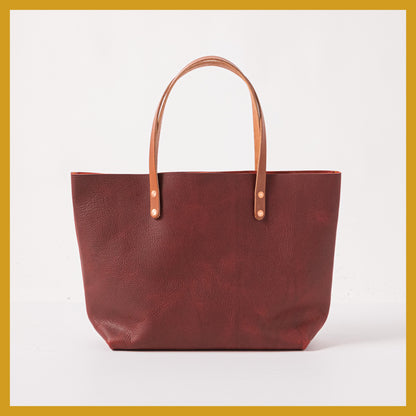 Scratch-and-Dent Red Kodiak East West Tote- red tote bag handmade in America