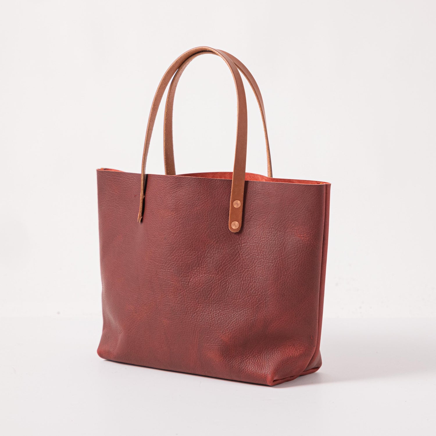 Scratch-and-Dent Red Kodiak East West Tote- red tote bag handmade in America
