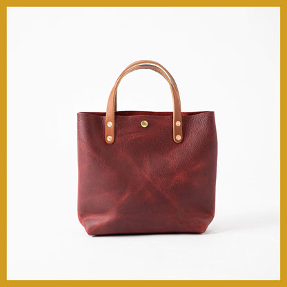 Scratch-and-Dent Red Kodiak Mini Tote- red small tote bags handmade in America