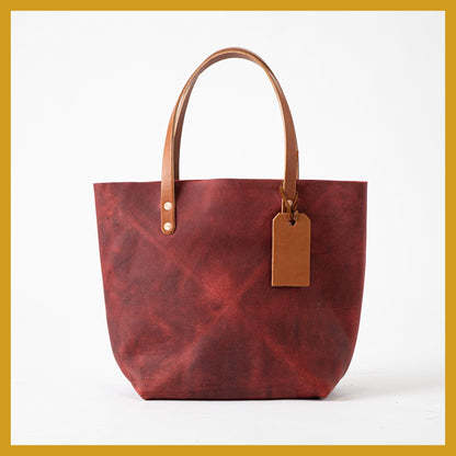 Scratch-and-Dent Red Kodiak Tote- red tote bag handmade in America