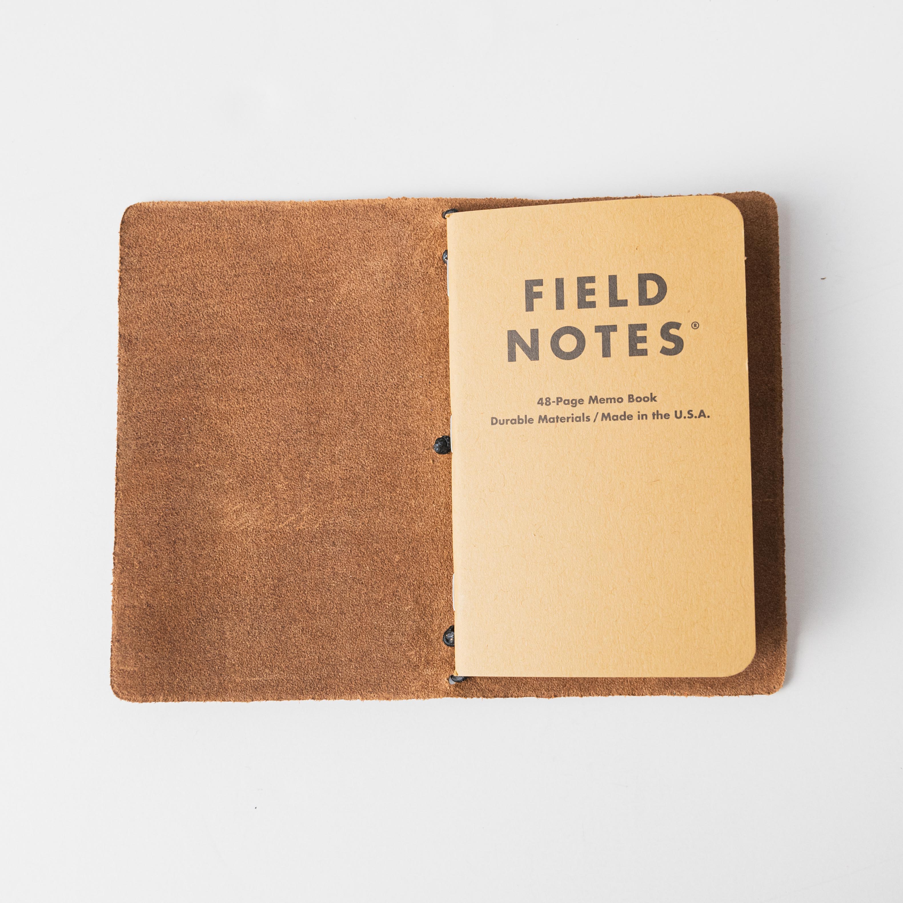 Sesame Double Shot Travel Notebook- leather journal - leather notebook - KMM &amp; Co.