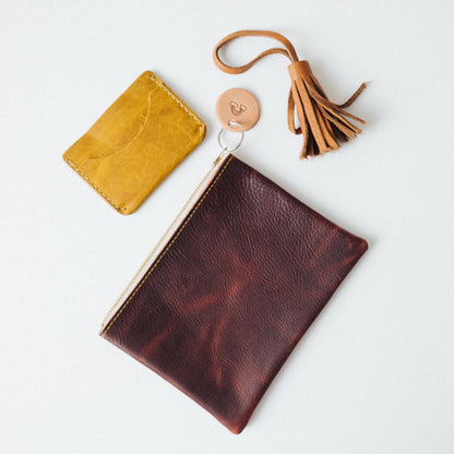 Small Zip Pouch Surprise Grab Bag- small zipper pouch - leather zipper pouch - KMM &amp; Co.