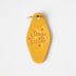 Stay Gold Hotel Key Fob- leather keychain - leather key holder - leather key fob - KMM & Co.