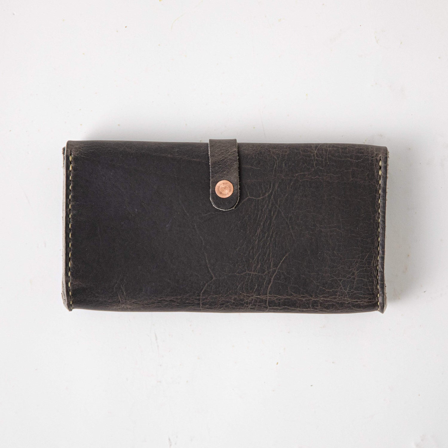 Storm Grey Clutch Wallet- leather clutch bag - leather handmade bags - KMM &amp; Co.