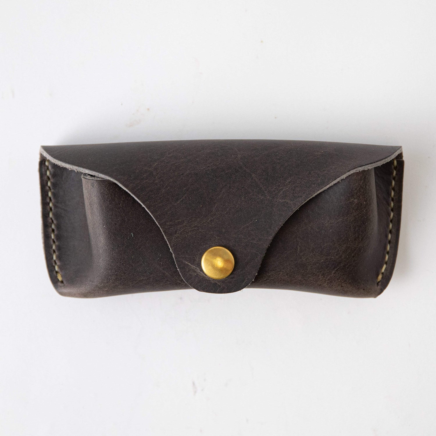 Storm Grey Sunglasses Case- leather glasses case - KMM &amp; Co.