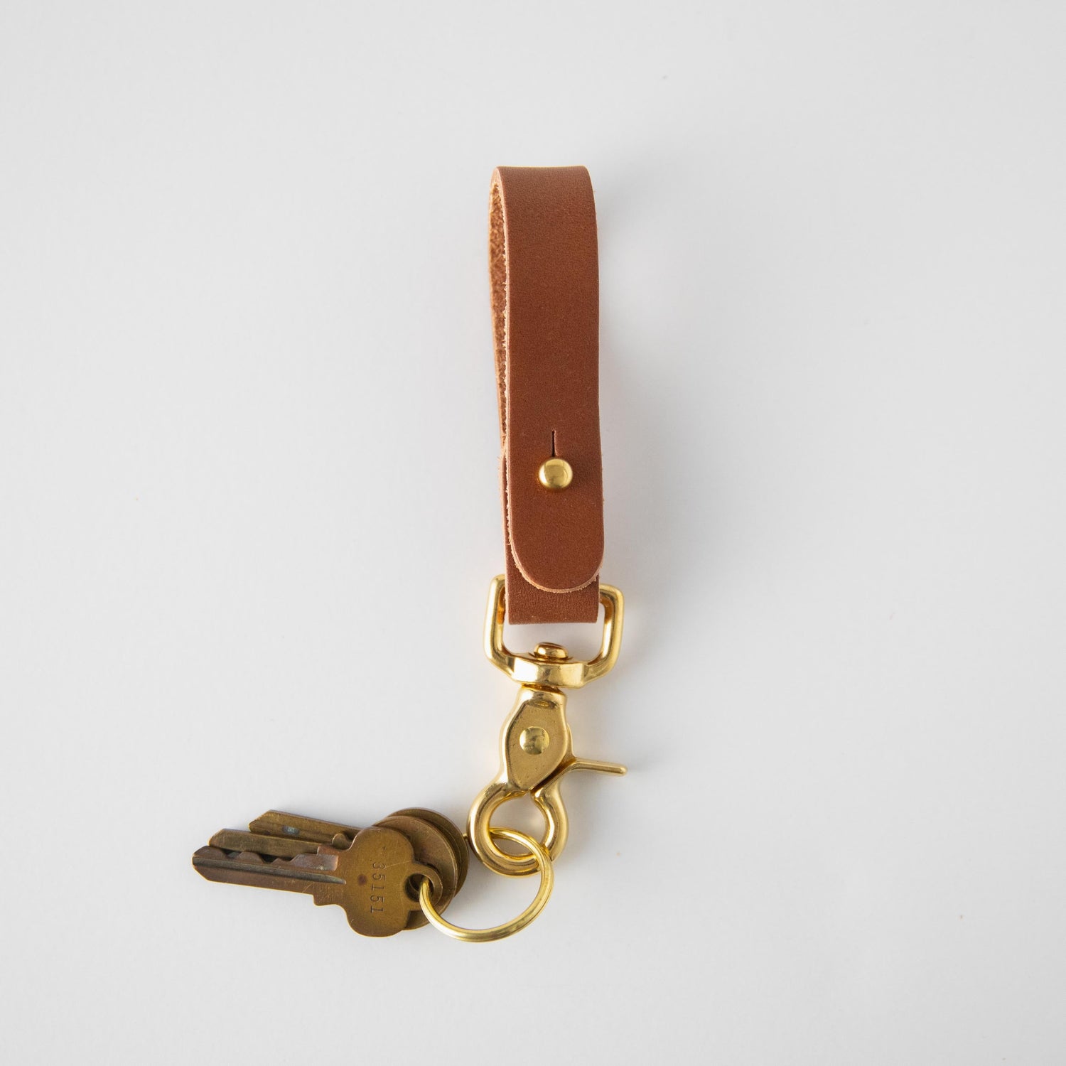 Tan Key Lanyard- leather keychain for men and women - KMM &amp; Co.