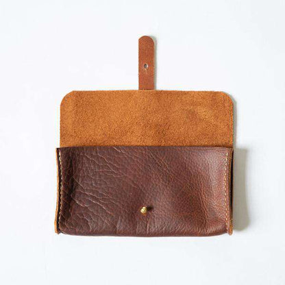 Tan Kodiak Clutch Wallet- leather clutch bag - leather handmade bags - KMM &amp; Co.