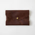 Tan Kodiak Envelope Clutch- leather clutch bag - handmade leather bags - KMM & Co.
