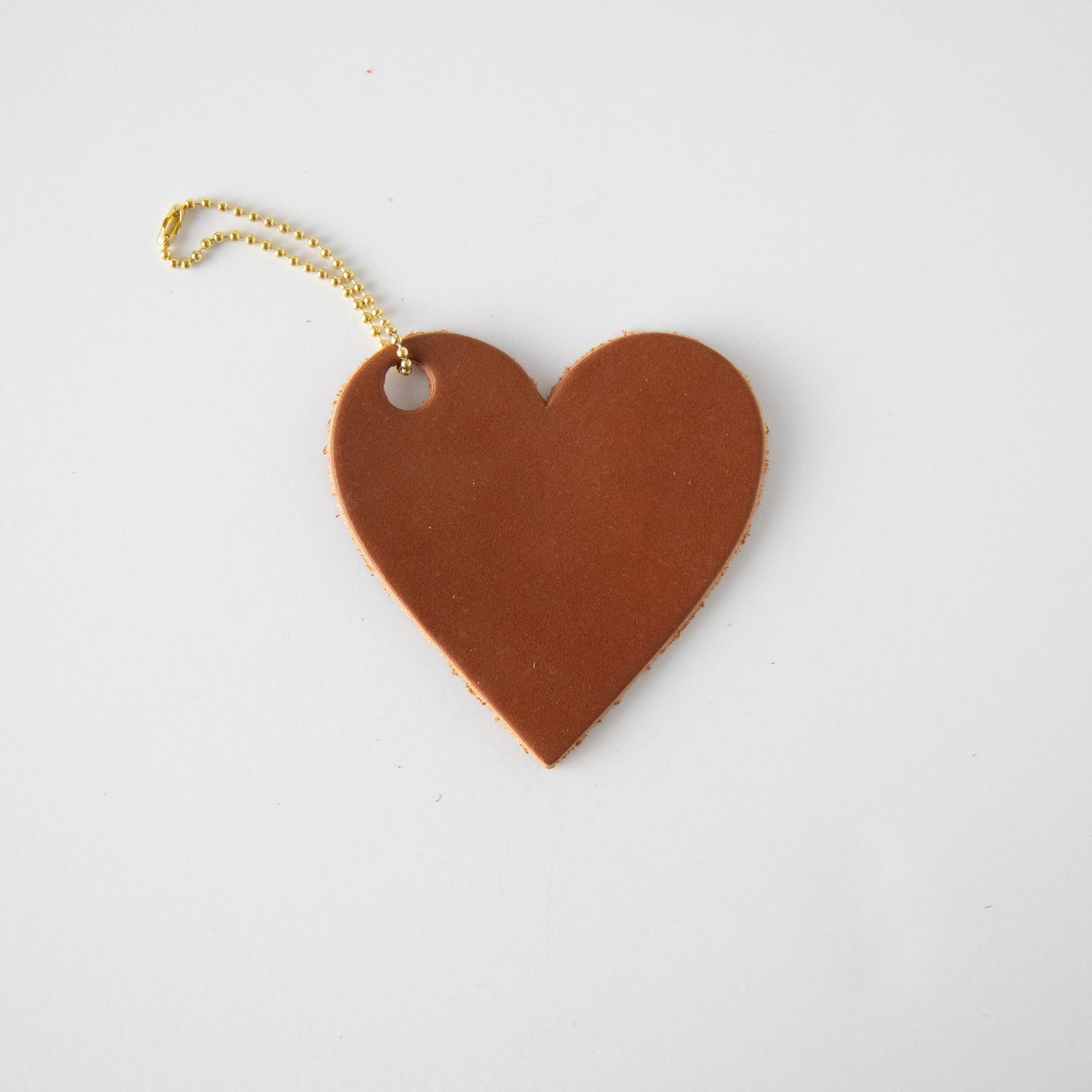 Tan Leather Heart Tag- personalized luggage tags - custom luggage tags - KMM &amp; Co.