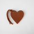 Tan Leather Heart Tag- personalized luggage tags - custom luggage tags - KMM & Co.
