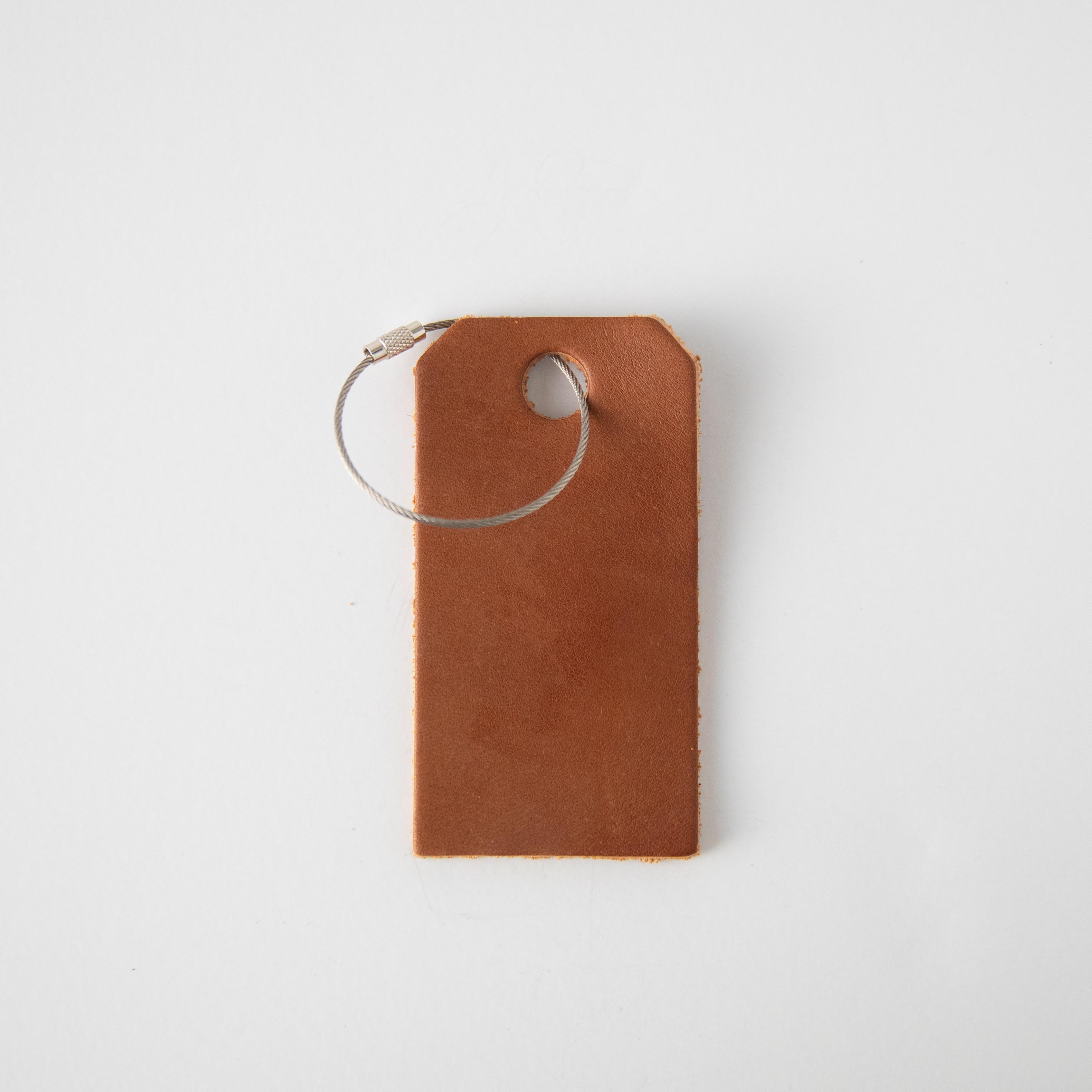 Tan Leather Tag- personalized luggage tags - custom luggage tags - KMM &amp; Co.