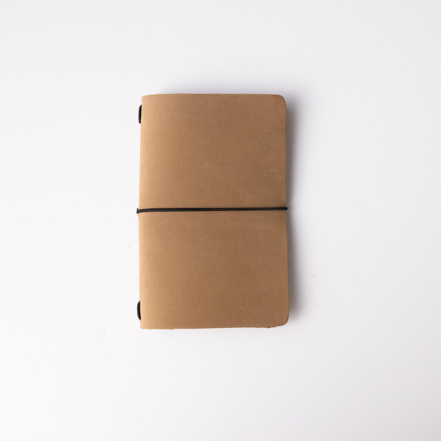 Tan Suede Travel Notebook- leather journal - leather notebook - KMM &amp; Co.