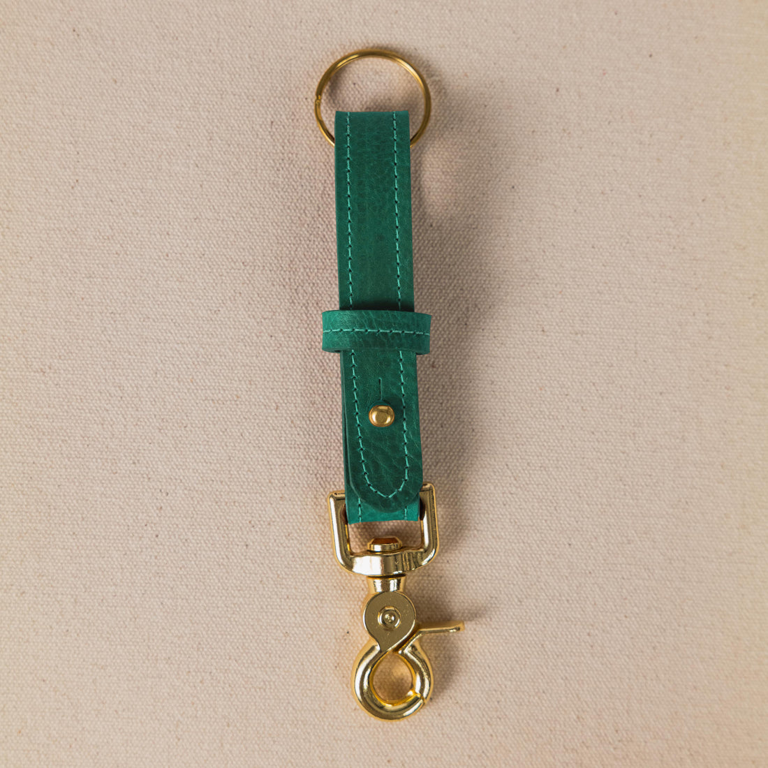 Teal Kodiak Key Lanyard- leather keychain for men and women - KMM &amp; Co.
