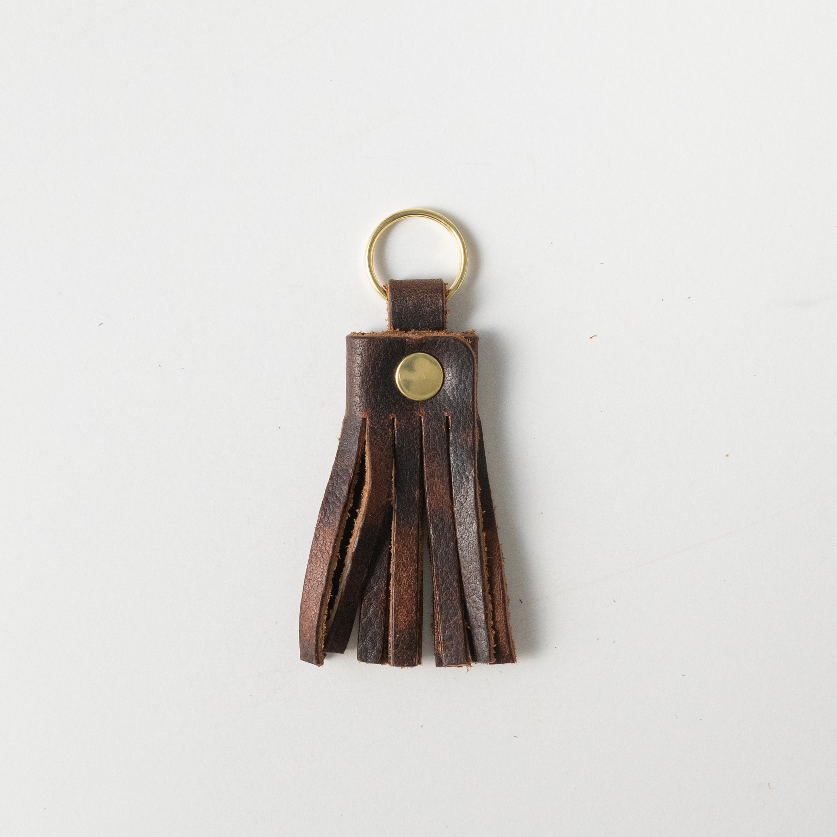 Tortoiseshell Tassel Keychain- leather tassel keychain - KMM &amp; Co.