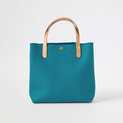 Turquoise Italian Pebbled Mini Tote