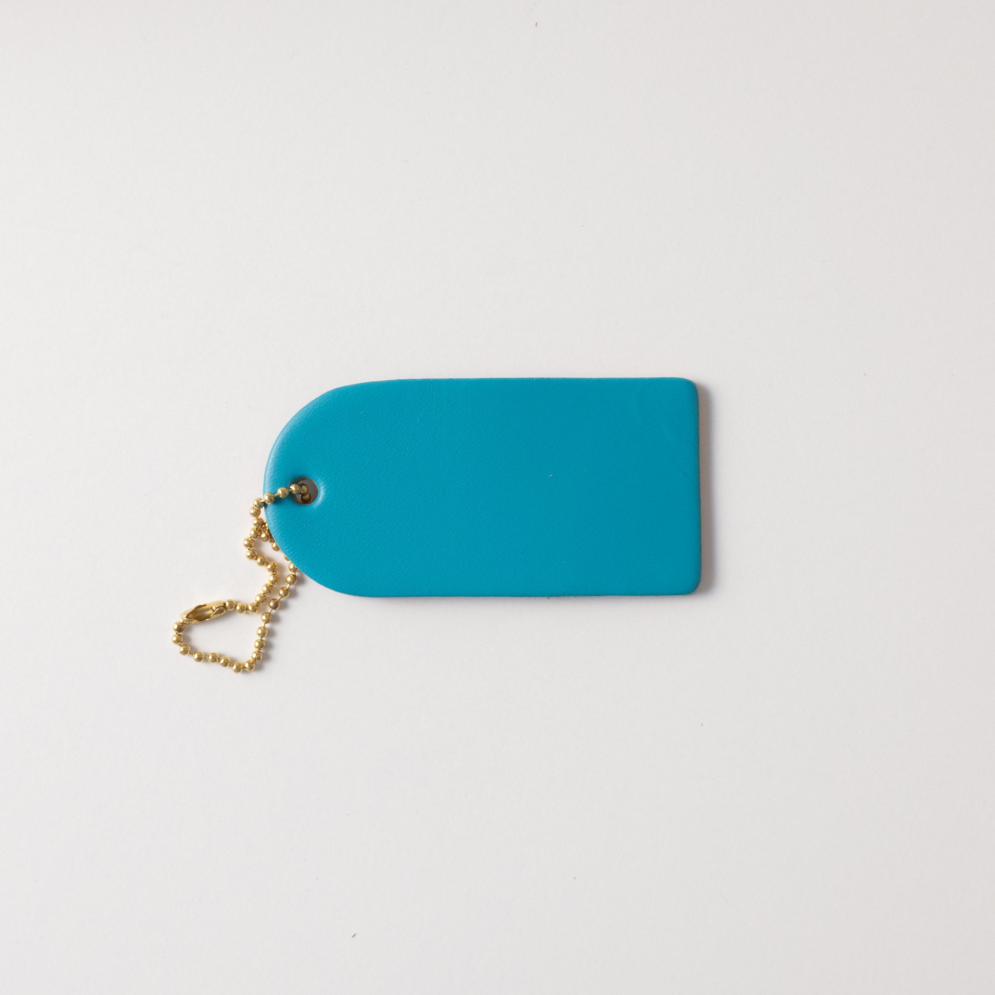 Turquoise Mini Leather Tag- personalized luggage tags - custom luggage tags - KMM &amp; Co.