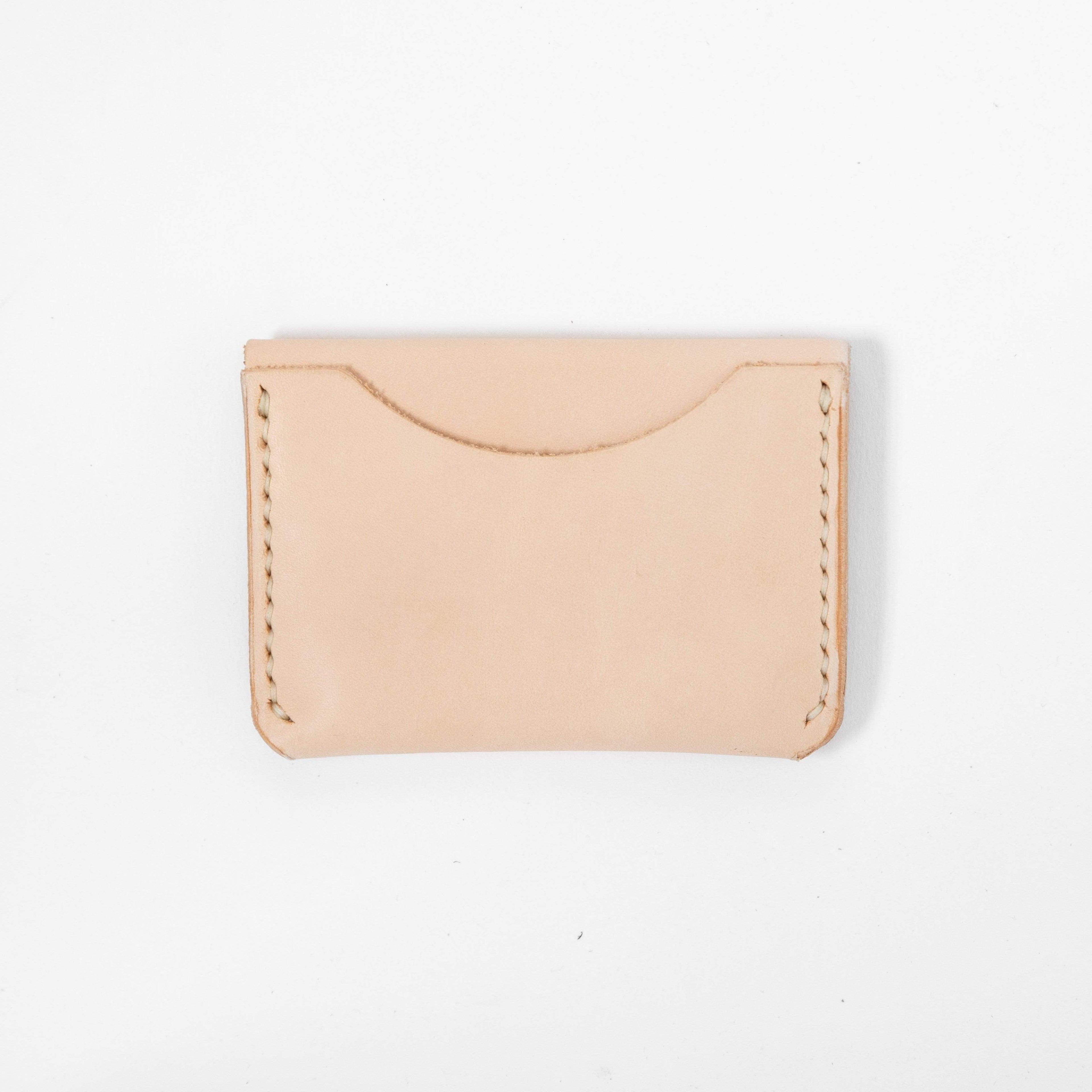 Vegetable Tan Flap Wallet- mens leather wallet - handmade leather wallets at KMM &amp; Co.