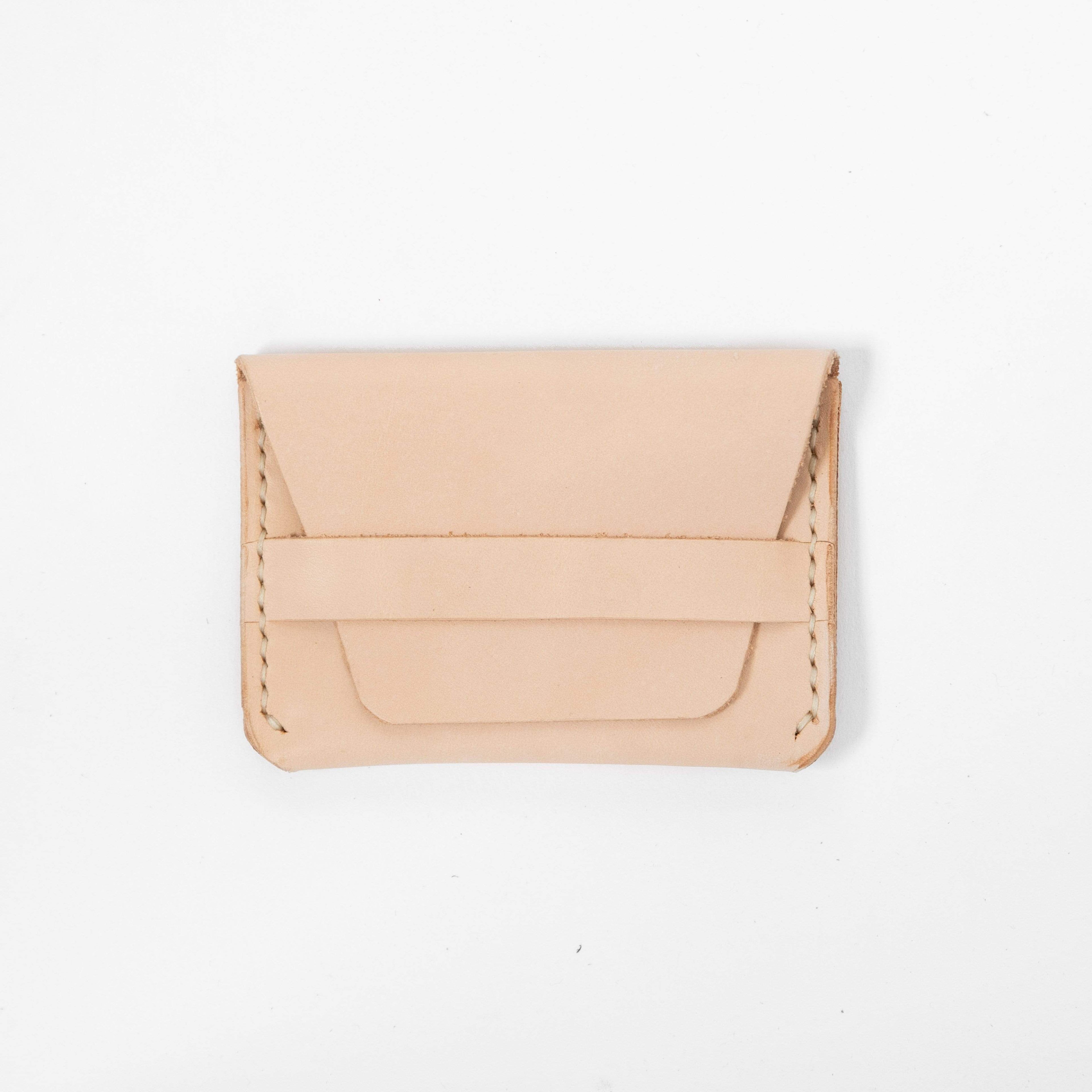 Vegetable Tan Flap Wallet- mens leather wallet - handmade leather wallets at KMM &amp; Co.
