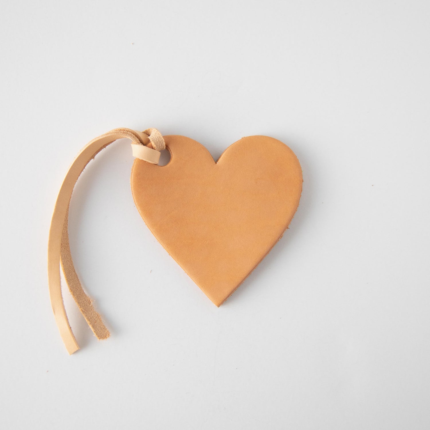 Vegetable Tan Leather Heart Tag- personalized luggage tags - custom luggage tags - KMM &amp; Co.