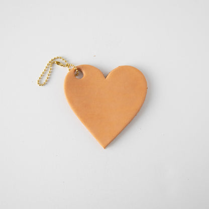 Vegetable Tan Leather Heart Tag- personalized luggage tags - custom luggage tags - KMM &amp; Co.