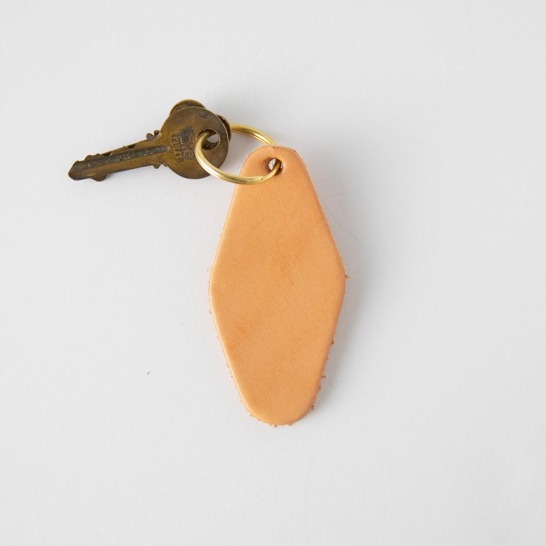 Vegetable Tanned Hotel Key Fob- leather keychain - leather key holder - leather key fob - KMM &amp; Co.