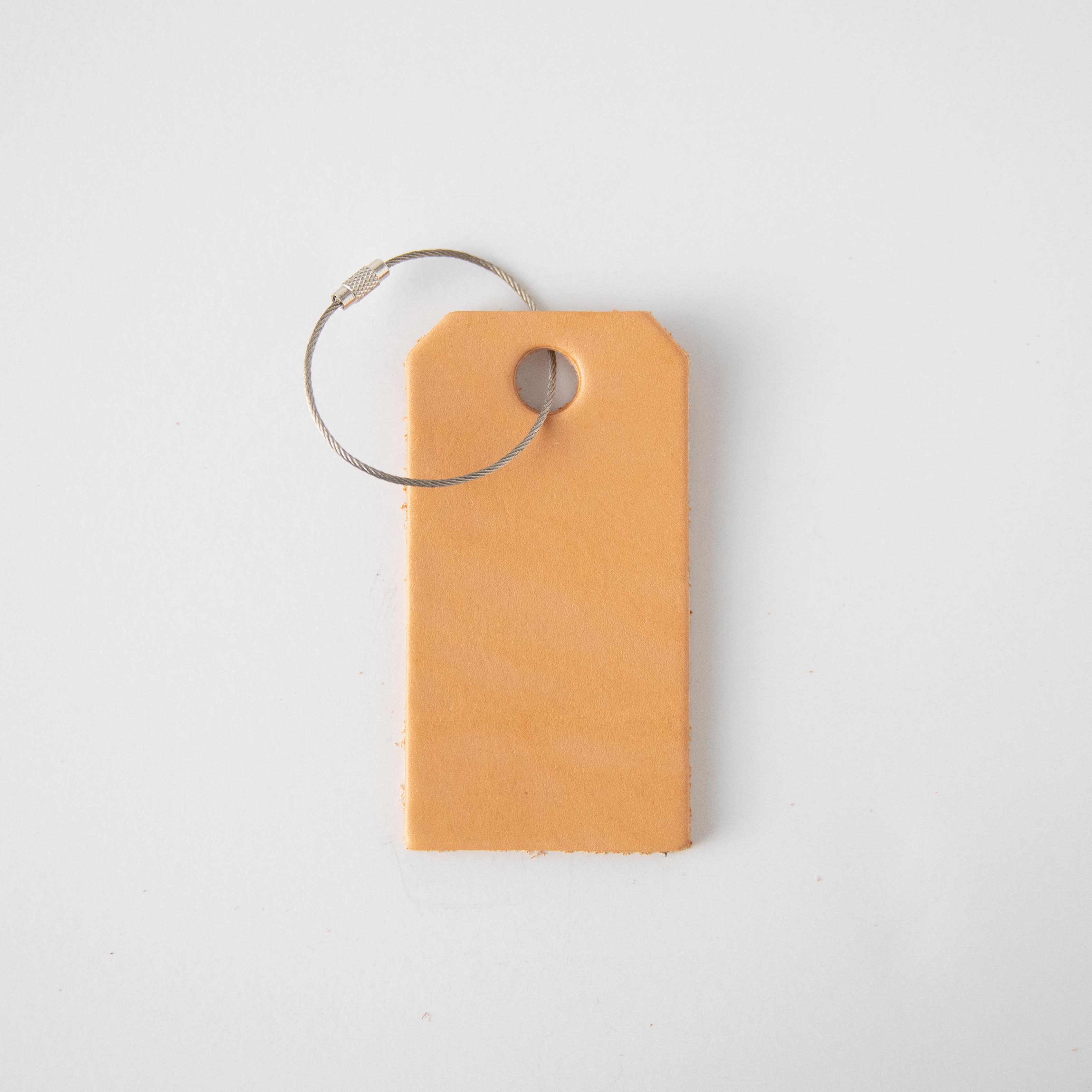 Vegetable Tanned Leather Tag- personalized luggage tags - custom luggage tags - KMM &amp; Co.