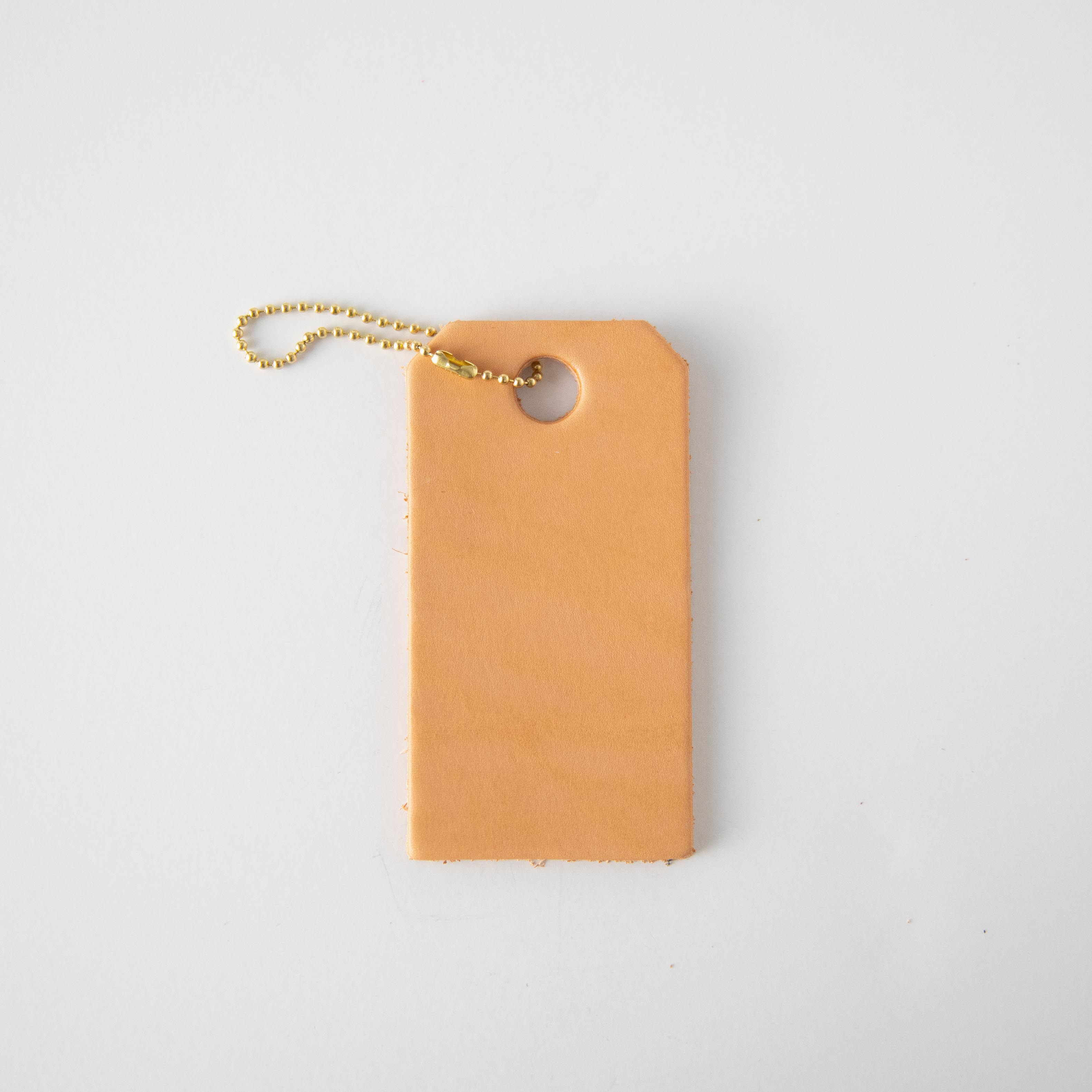 Vegetable Tanned Leather Tag- personalized luggage tags - custom luggage tags - KMM &amp; Co.