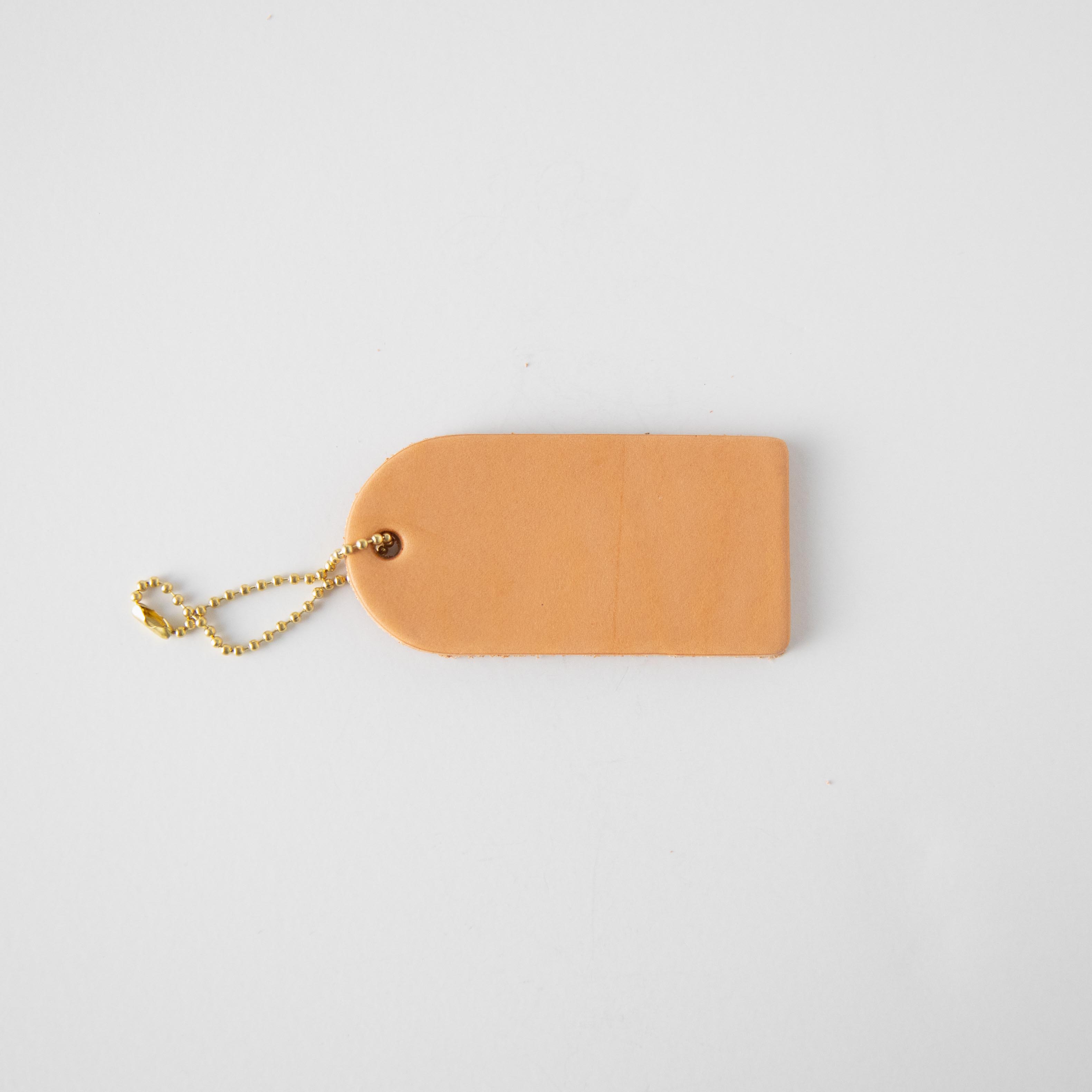 Vegetable Tanned Mini Leather Tag- personalized luggage tags - custom luggage tags - KMM &amp; Co.
