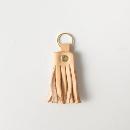 Vegetable Tanned Tassel Keychain- leather tassel keychain - KMM &amp; Co.