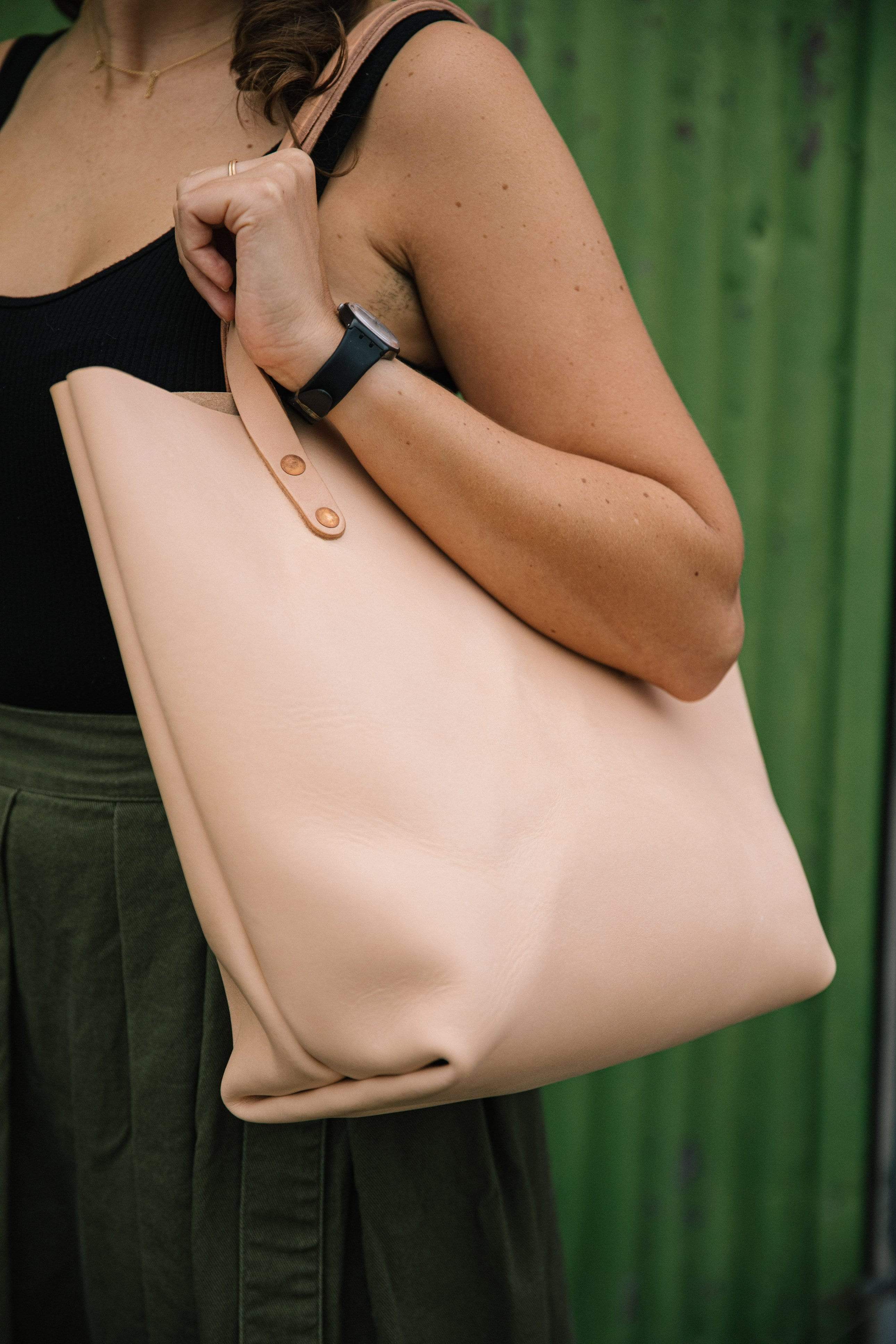 Vegetable Tanned Leather Clutch | Leather Clutch Bag by KMM & Co. Yes