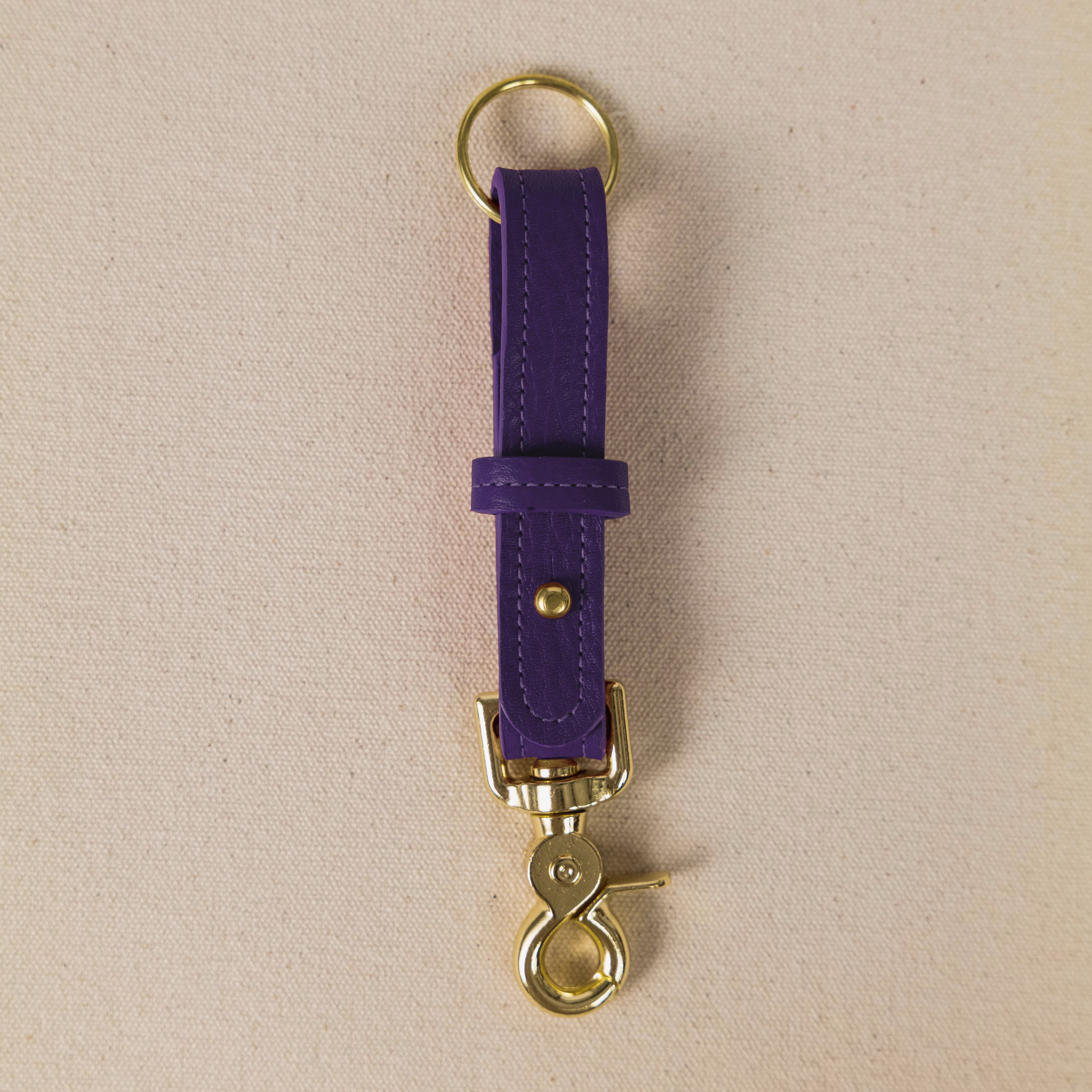 Violet Cypress Key Lanyard- leather keychain for men and women - KMM &amp; Co.