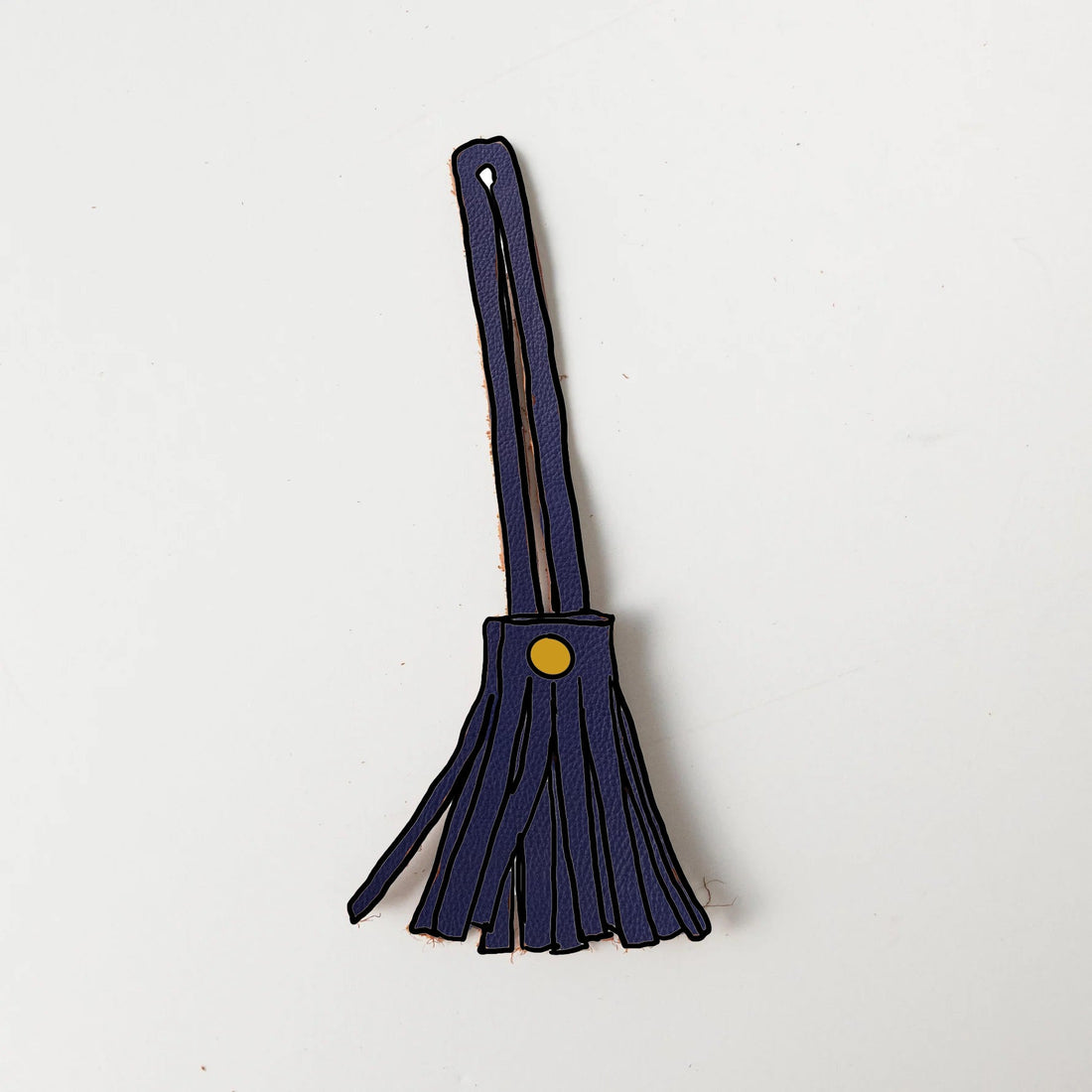 Violet Cypress Mini Tassel- leather tassel keychain - KMM & Co.