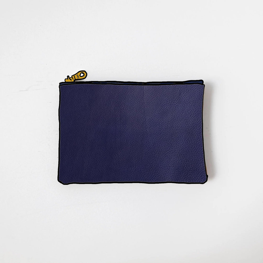 Violet Cypress Small Zip Pouch- small zipper pouch - leather zipper pouch - KMM &amp; Co.