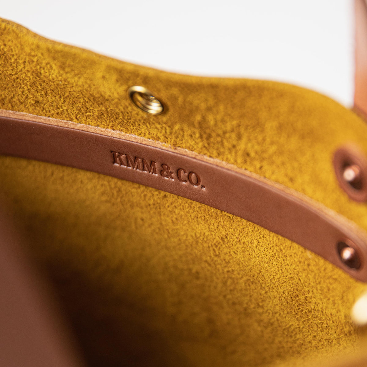 Close-up of the Yellow Bison Mini Tote&