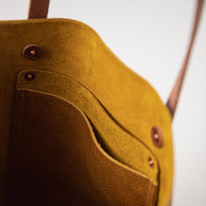 Close-up of the Yellow Bison Tote&