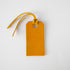 Yellow Leather Tag- personalized luggage tags - custom luggage tags - KMM & Co.